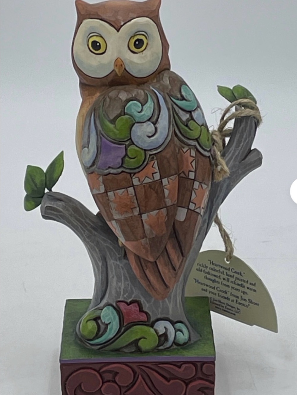 Jim Shore Heartwood Creek Owl Figurine Wide Eyed And Wise 2009